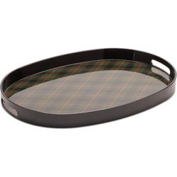 Good Tidings Green/Red Plaid Tray 3 in.