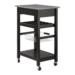 Glitzhome 33.9 in. H X 22.83 in. W X 15.75 in. D Serving Cart