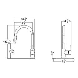 Huntington Brass Euro Arc One Handle Chrome Pull-Down Kitchen Faucet