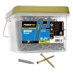 Power Pro No. 10 Ga. X 3-1/2 in. L Bronze Star Flat Head Deck Screws