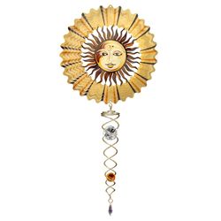 Spinfinity Designs Stainless Steel 14 in. Amber Sun Wind Spinner Mini Set
