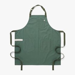 Hedley & Bennett Kale Green Stripe Cotton Twill Apron