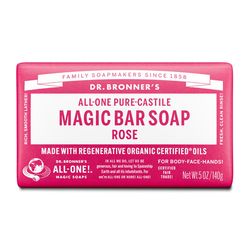 Dr. Bronner's Organic Rose Scent Pure-Castile Bar Soap 5 oz