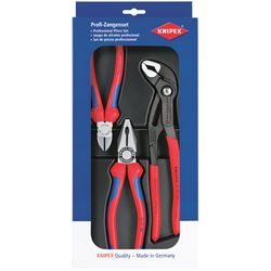 Knipex 3 pc Chrome Vanadium Steel Combination Diagonal Cobra Pliers Set