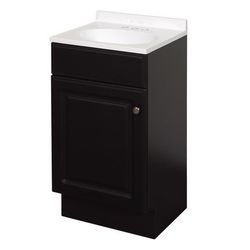 Zenna Home Single Espresso Bathroom Vanity 18 in. W X 16 in. D X 35 in. H