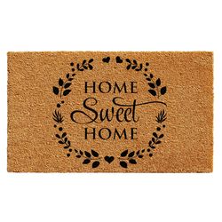 Home & More 1.42 ft. W X 2.42 ft. L Brown Sweet Wreath Coir Door Mat