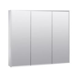 Zenna Home 25-3/8 in. H X 29-5/8 in. W X 4-1/2 in. D Rectangle Tri-View Medicine Cabinet
