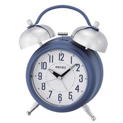 Seiko 5.5 in. Blue Alarm Clock Analog Battery Operated