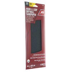 Ace 10-1/2 in. L X 4-1/2 in. W 120 Grit Silicon Carbide Drywall Sanding Sheet 6 pk