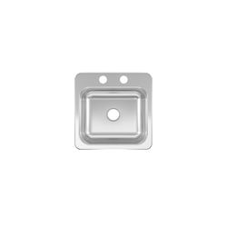 Kindred Creemore Stainless Steel Top Mount 15 in. W X 15 in. L Single Bowl Bar Sink