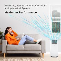 TCL 250 sq ft 2 speed 6000 SACC (9,500 ASHRAE) BTU Portable Air Conditioner with Remote