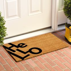 Calloway Mills 36 in. W X 48 in. L Black/Natural Coir/Vinyl Door Mat