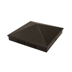 Nuvo Iron 6 in. H X 6 in. W Black Aluminum Post Cap