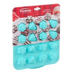 Trudeau 9 in. W X 11 in. L Christmas Mini Cakes Pan Light Blue 1 pc
