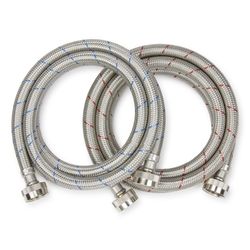 Plumb Pak 3/4 in. FHT each X 3/4 in. D FHT 6 ft. Braided Stainless Steel Washing Machine Supply Line