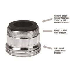 Danco 3/4 in. Brass Female/Male Garden Hose Aerator Adapter