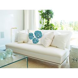 Liora Manne Visions I Pearl Sand Dollar Polyester Throw Pillow 20 in. H X 2 in. W X 20 in. L