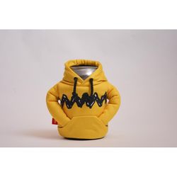 Puffin Drinkwear Yellow Cotton Peanuts Charlie Brown Hoodie Can Holder