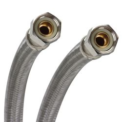 Fluidmaster 3/8 in. Compression X 3/8 in. D Compression 12 in. Stainless Steel Faucet Supply Line