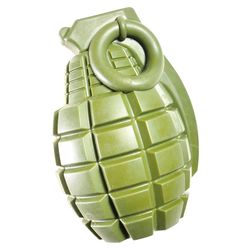Operation Good Boy Grenade Toy For Dog Green Rubber Dog Treat Toy/Dispenser 1 pk