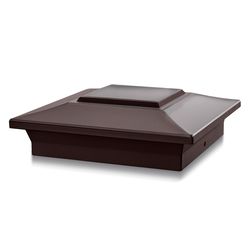 Classy Caps 6 in. H X 6 in. W Powder Coated Brown Cast Aluminum Post Cap