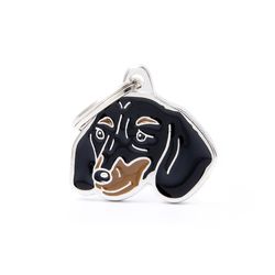 MyFamily Friends Black/Tan Dachshund Aluminum Dog Pet Tags
