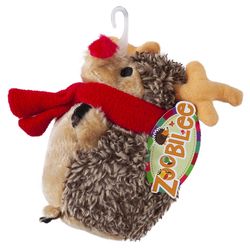 Heggie For Dog Multicolored Fabric Reindeer Squeaky Dog Toy 1 pk