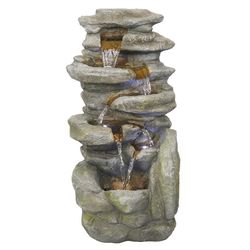 Alpine Polyresin Assorted Fountain with LED Light
