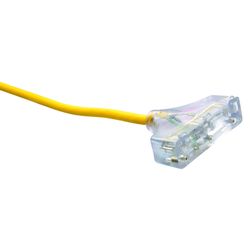 Southwire Outdoor 100 ft. L Yellow Tri-Source Extension Cord 12/3 SJEOOW