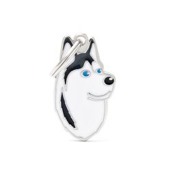 MyFamily Friends Black/White Husky Metal Dog Pet Tags Medium
