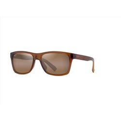 Maui Jim Kowelo Sunglasses Unisex Shiny Trans Dark Brown Frame HCL Bronze Lens Polarized Brown