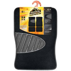 Armor All Black Carpet Auto Floor Mats with Heel Pad 4 pk