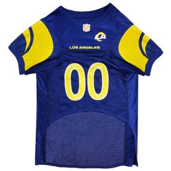 Pets First NFL Multicolored Los Angeles Rams Cat/Dog Jersey Extra Large
