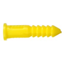 HILLMAN 0.164 in. D X 7/8 in. L Plastic Round Head Ribbed Anchor 100 pk