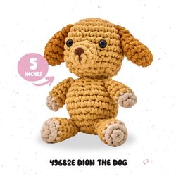 Bucilla Dion the Dog Amigurumi Crochet Kit 1 pk