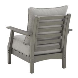 Signature Design by Ashley Visola Gray HDPE Frame Relaxer Lounge Chair Gray