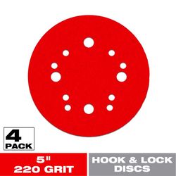 Diablo 5 in. Ceramic Blend Hook and Lock Sanding Disc 220 Grit Ultra Fine 4 pk