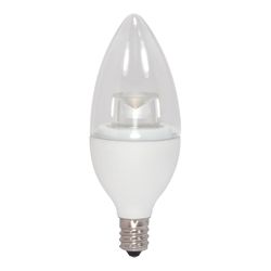 Satco Decorative LED B11 E12 (Candelabra) LED Bulb Warm White 40 W 1 pk