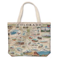 Xplorer Maps Large Cotton Canvas Tote Bag