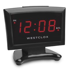 Westclox 2.25 in. Black Alarm Clock Digital