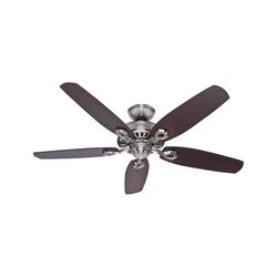Hunter Builder 52 in. Brushed Nickel Brown Indoor Ceiling Fan