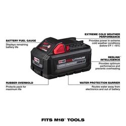 Milwaukee M18 REDLITHIUM XC 6 Ah Lithium-Ion High Output Battery Pack 2 pc