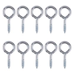 Ace 1/8 in. D X 1-1/8 in. L Zinc-Plated Steel Screw Eye 35 lb. cap. 10 pk