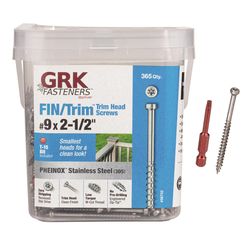 GRK Fasteners No. 9 X 2-1/2 in. L Star Climatek Coarse Trim Screws 365 pk