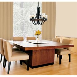 Westinghouse Barnwell Matte Black 5 lights Chandelier