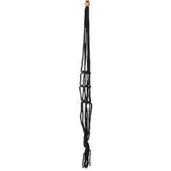 Primitive Planters Black Macrame 30 in. H Plant Hanger 1 pk