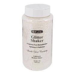 Bazic Products Metallic Iridescent Glitter Shaker Exterior and Interior 16 oz