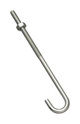 National Hardware Large Zinc-Plated Silver Steel 6 in. L J-Bolt 100 lb 1 pk