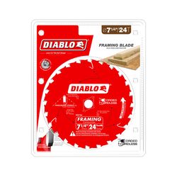 Diablo Tracking Point 7-1/4 in. D X 5/8 in. TiCo Hi-Density Carbide Saw Blade 24 teeth 1 pk