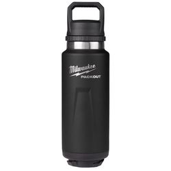 Milwaukee Packout 36 oz Black BPA Free Bottle with Chug Cap